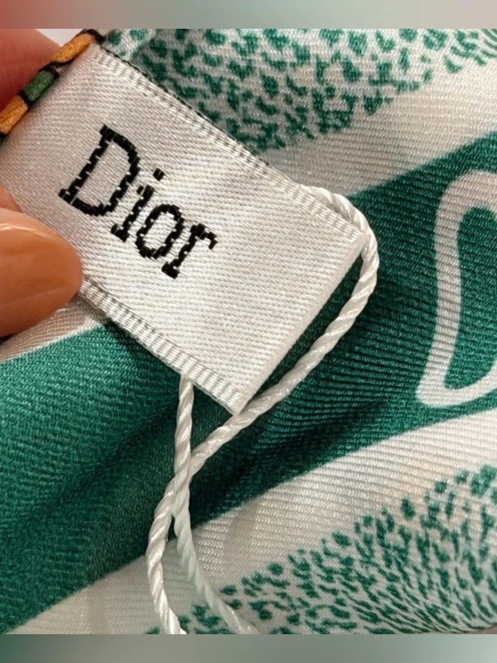 Dior Butterfly & Floral Silk Scarf W Dior Box & Gift Bag Set- Pink/Green/Blue